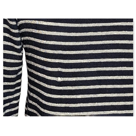 J Crew Cowl Neck Navy & White Striped Sweater/Hoodie Size Small - Picture 5 of 12